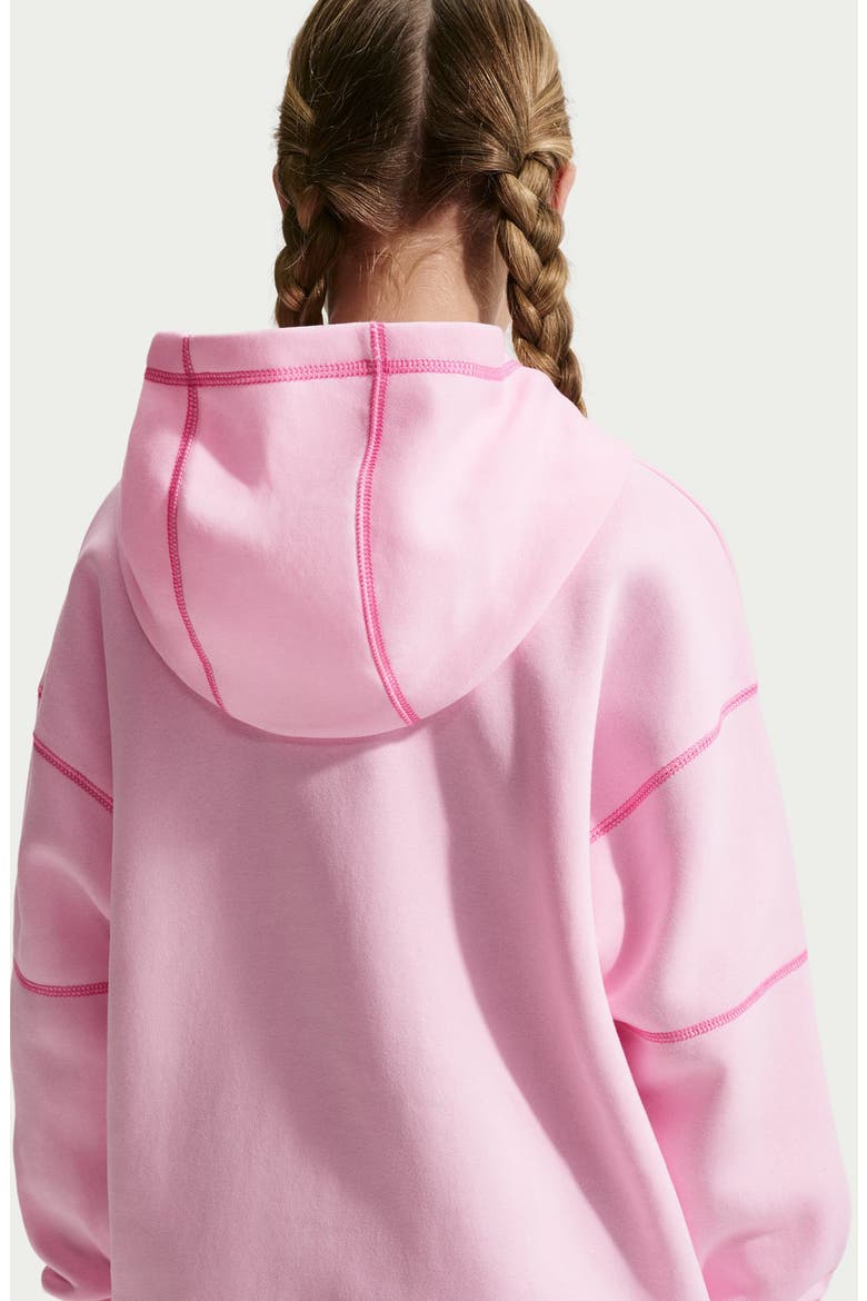 Kids' Club Fleece Hoodie, Alternate, color, PINK FOAM