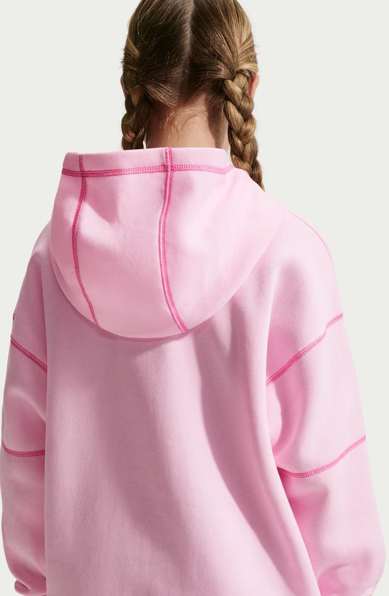 Nike Kids' Club Fleece Hoodie, Alternate, color, Pink Foam