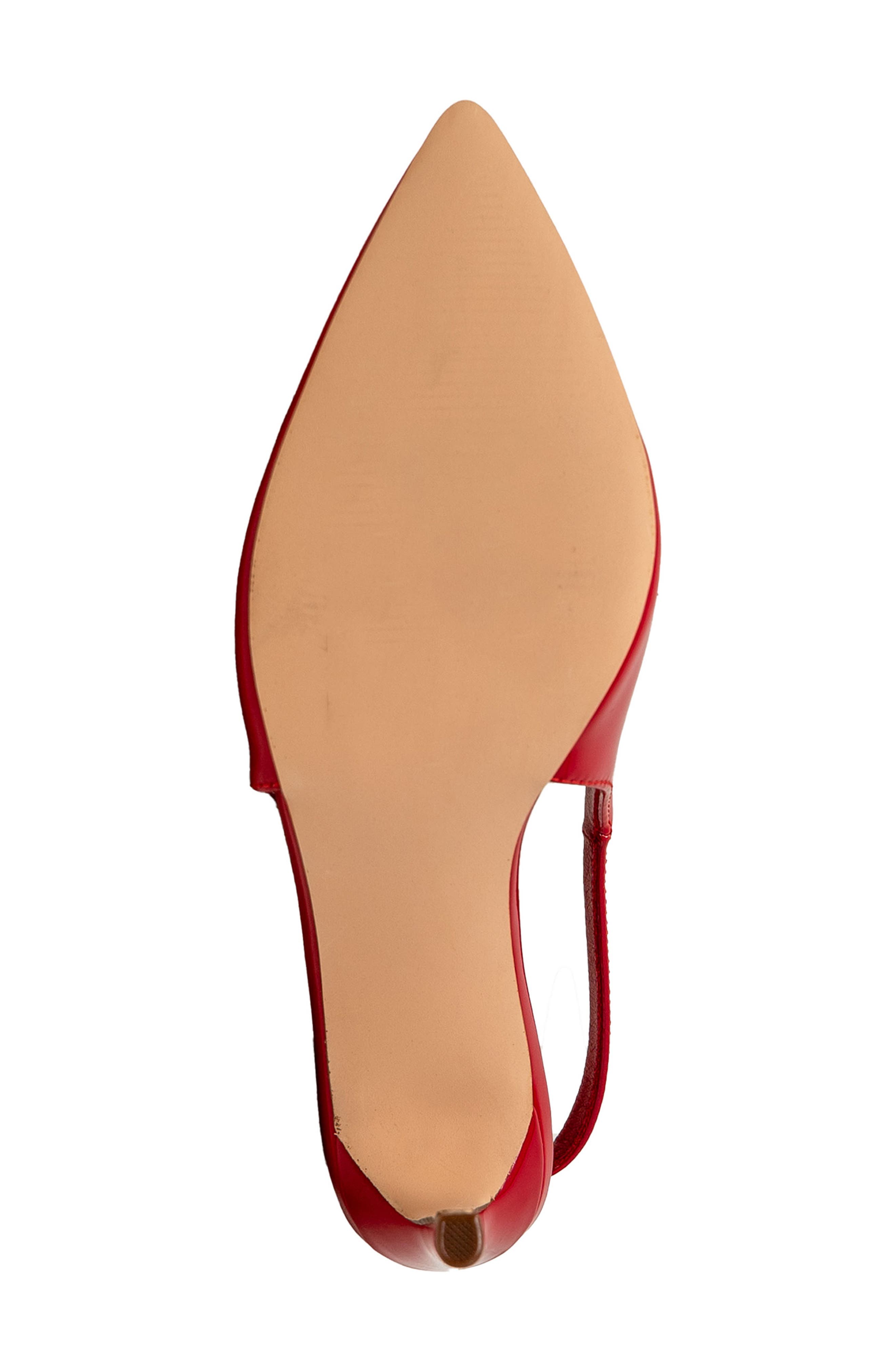 Pointed Toe Slingback Pump, Alternate, color, RED PATENT