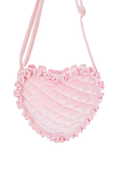 Velvet Ruffle Girls' Heart Purse