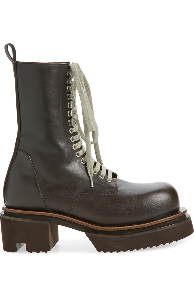 Rick Owens Bogun Platform Lace-Up Boot, Alternate, color, Dark Dust