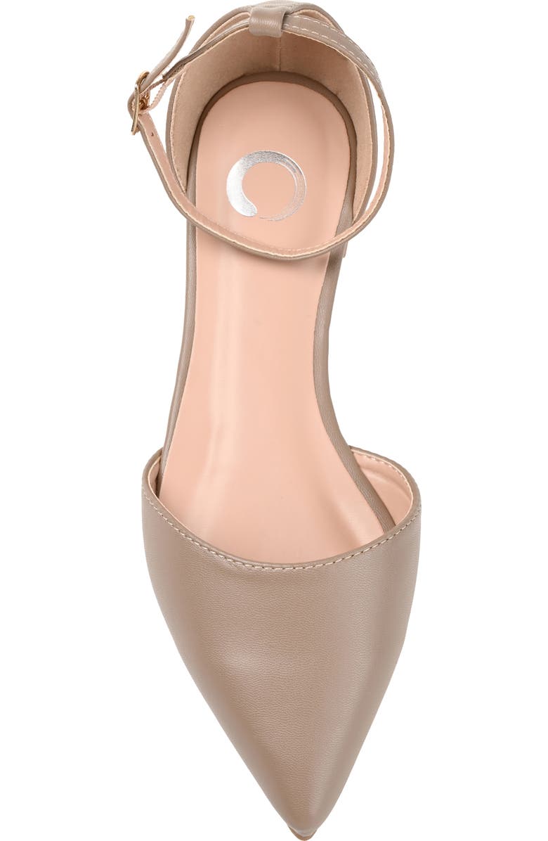 Journee Collection JOURNEE Reba Ankle Strap Flat, Alternate, color, Taupe