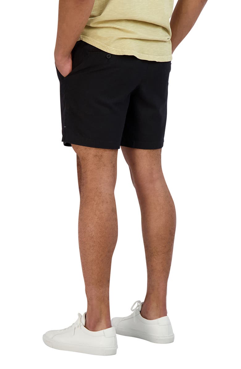 Goodlife Essential Slim Fit Linen & Cotton Shorts, Alternate, color, Black