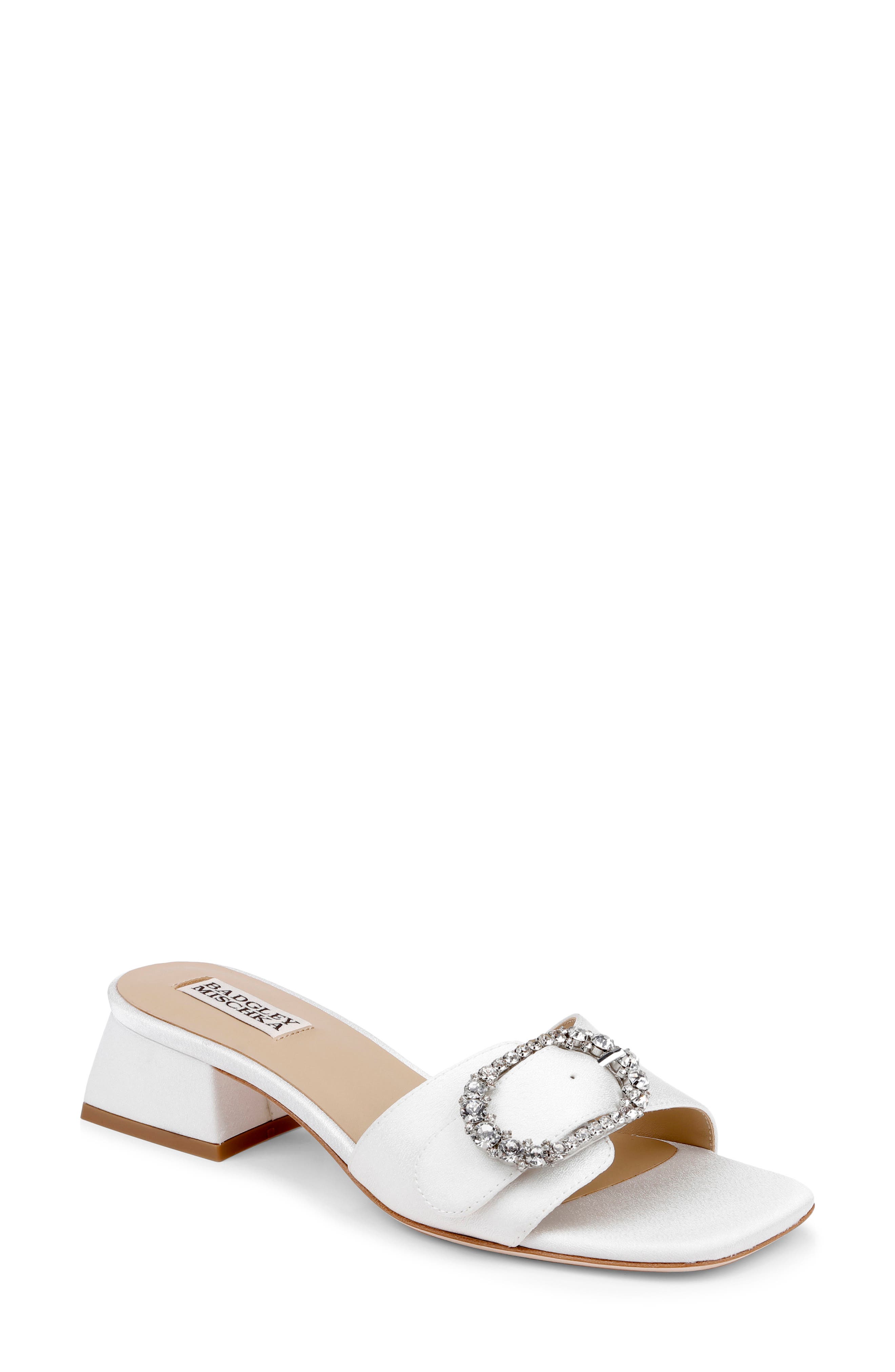 BADGLEY MISCHKA Odalys Sandal, Main, color, White Crepe