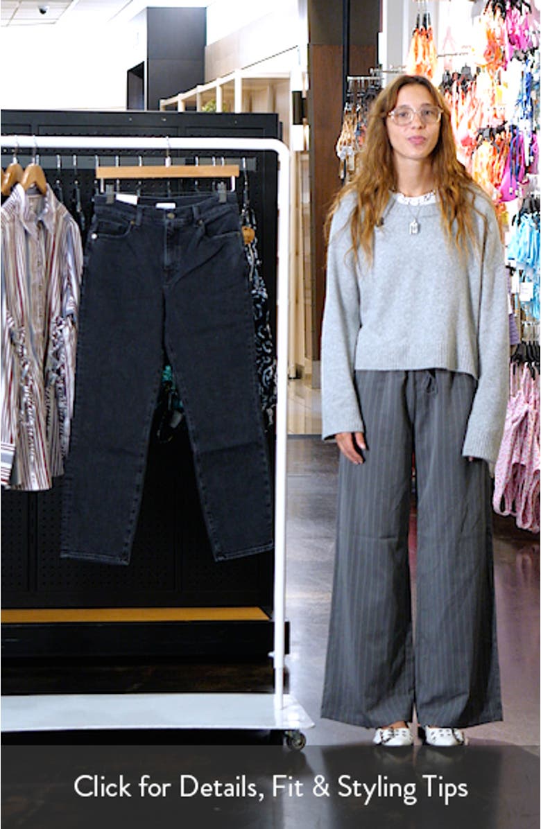 High Waist Slim Straight Leg Jeans, sales video thumbnail