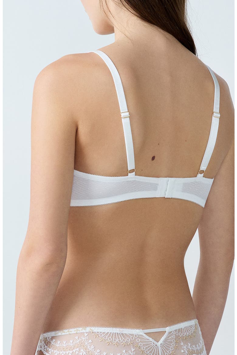 Promise N°9 Embroidered Underwire Balconette Bra, Alternate, color, ECRU