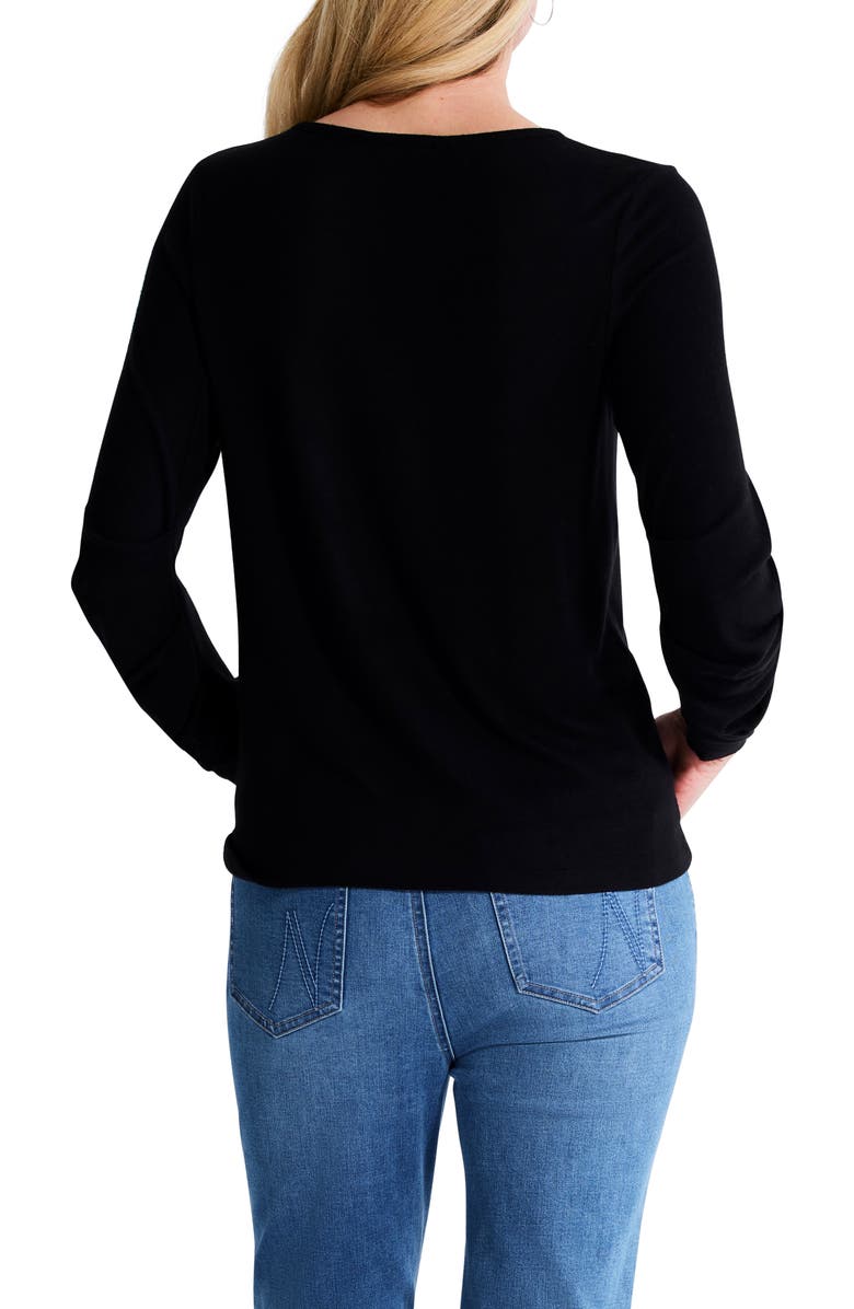 NZT by NIC+ZOE Sweet Dreams Ruched Sleeve Top, Alternate, color, 