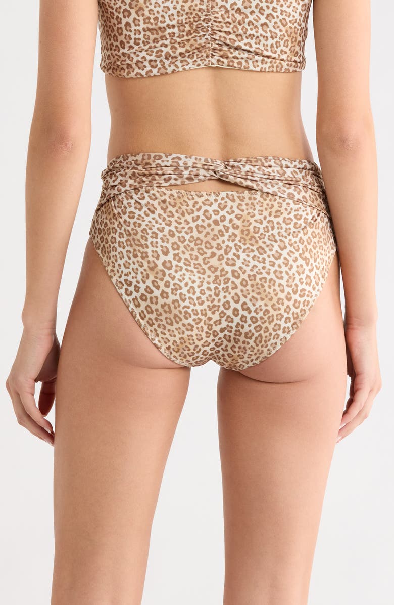 Ramy Brook Dina Leopard Bikini Bottoms, Alternate, color, Light Leopard