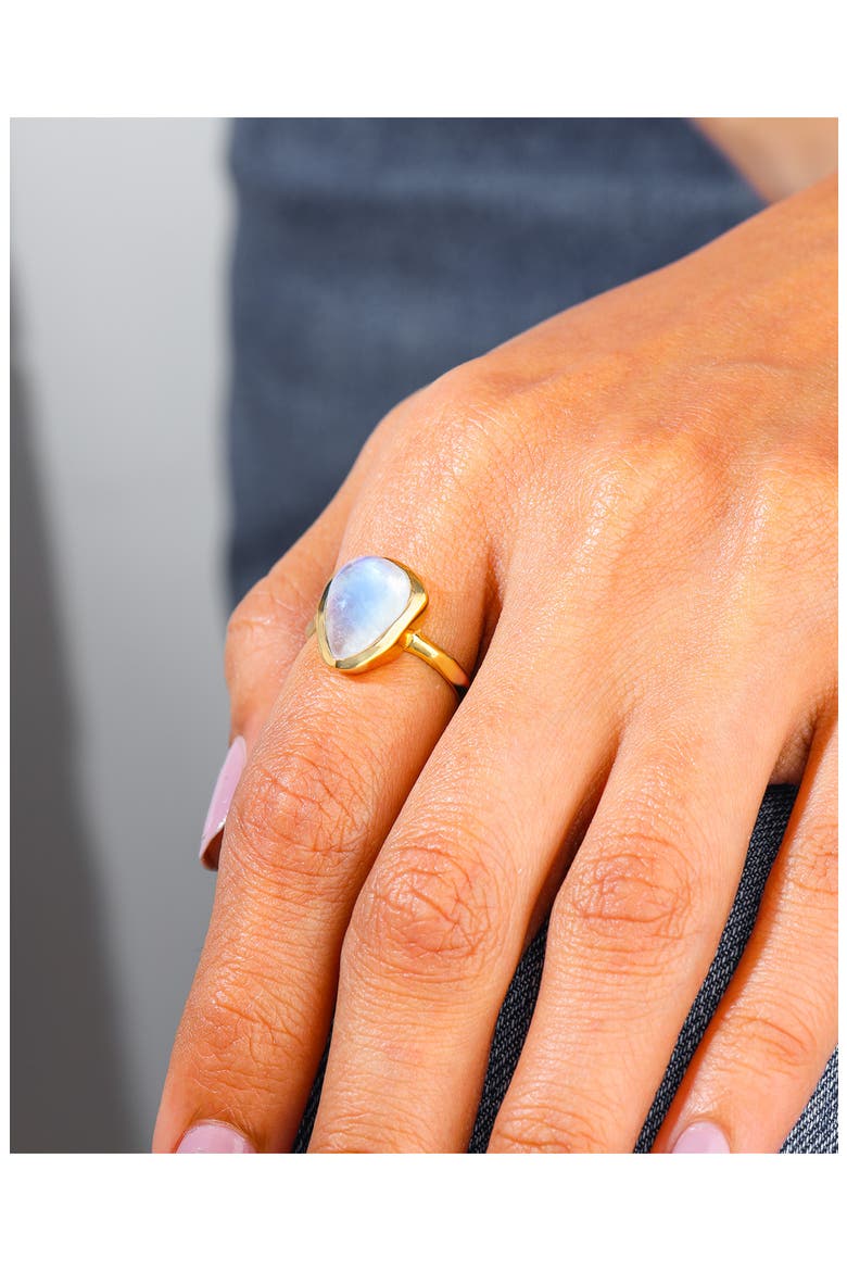 Rainbow Moonstone Ring, Alternate, color, BLUE