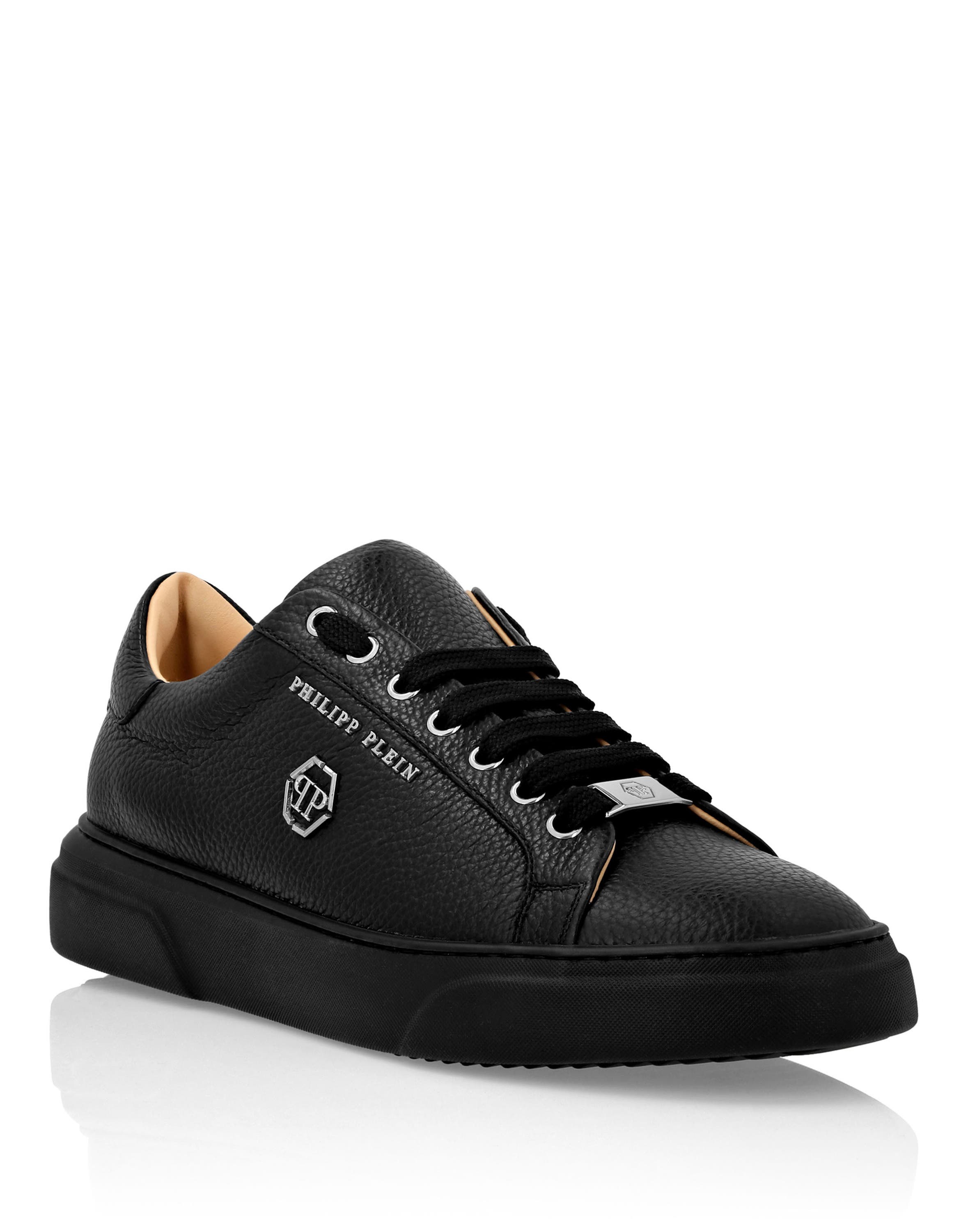 PHILIPP PLEIN Leather Lo-Top Sneakers Hexagon Logo Unisex | Nordstrom