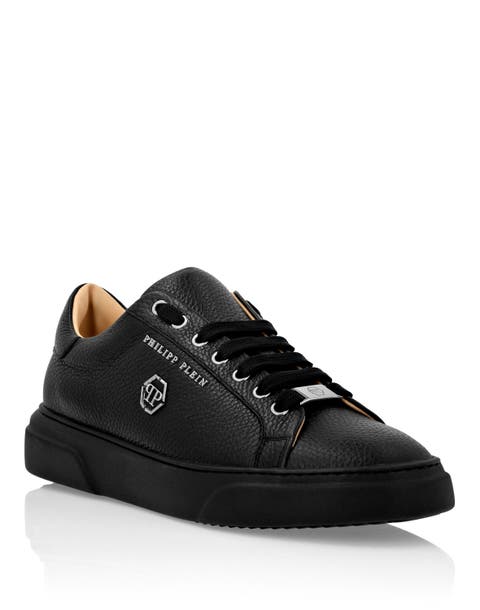 Leather Lo-Top Sneakers Hexagon Logo Unisex
