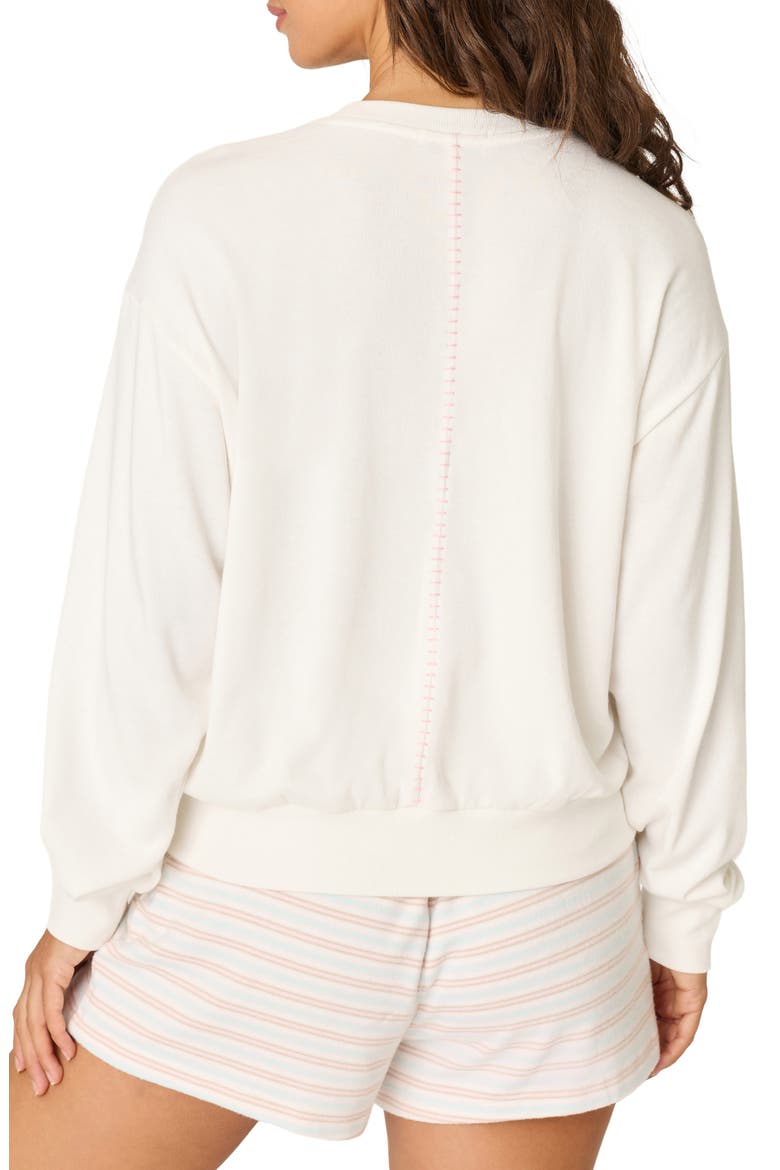 Paradise Bouclé Sweatshirt & Shorts Lounge Set, Alternate, color, IVORY