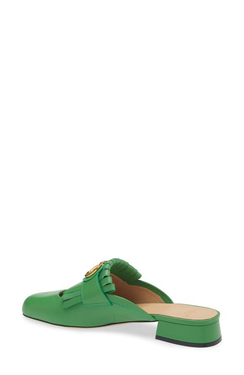 Valentino Garavani Vlogo Kiltie Loafer Mule In Green
