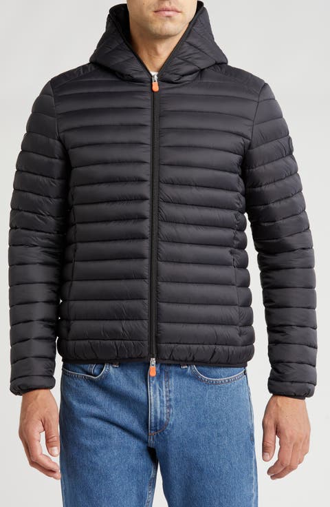 Water Repellent Hooded Packable Puffer Jacket