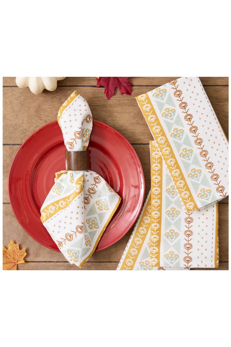 Golden Gardens 4-Piece Napkin Set, Alternate, color, GOLDEN GARDENS