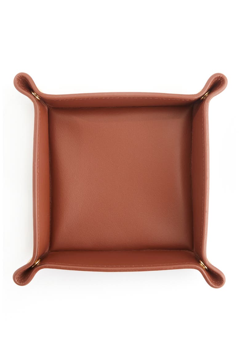 Personalized Catchall Leather Valet Tray, Alternate, color, TAN- DEBOSS