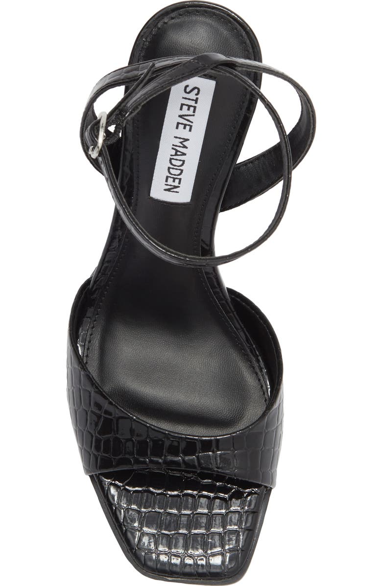 Steve Madden Presten Ankle Strap Sandal, Alternate, color, Black Lizard