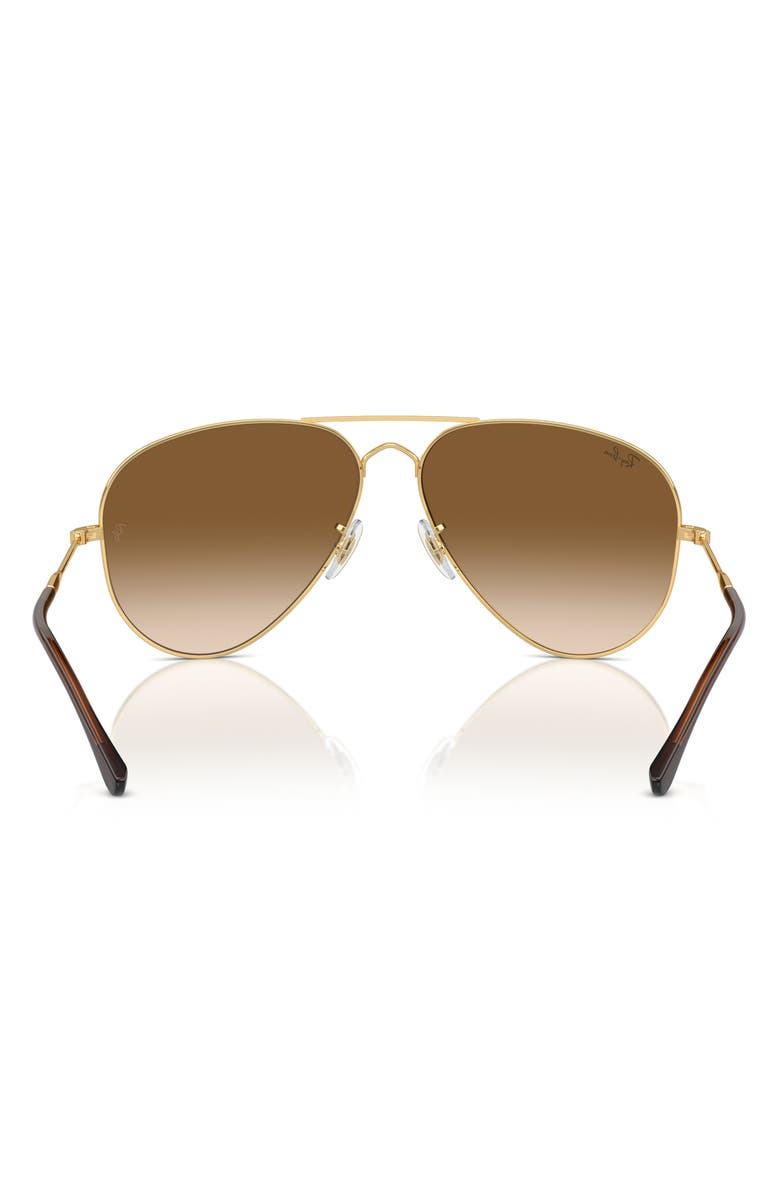 Ray-Ban Old Aviator 58mm Gradient Sunglasses, Alternate, color, Gold Flash