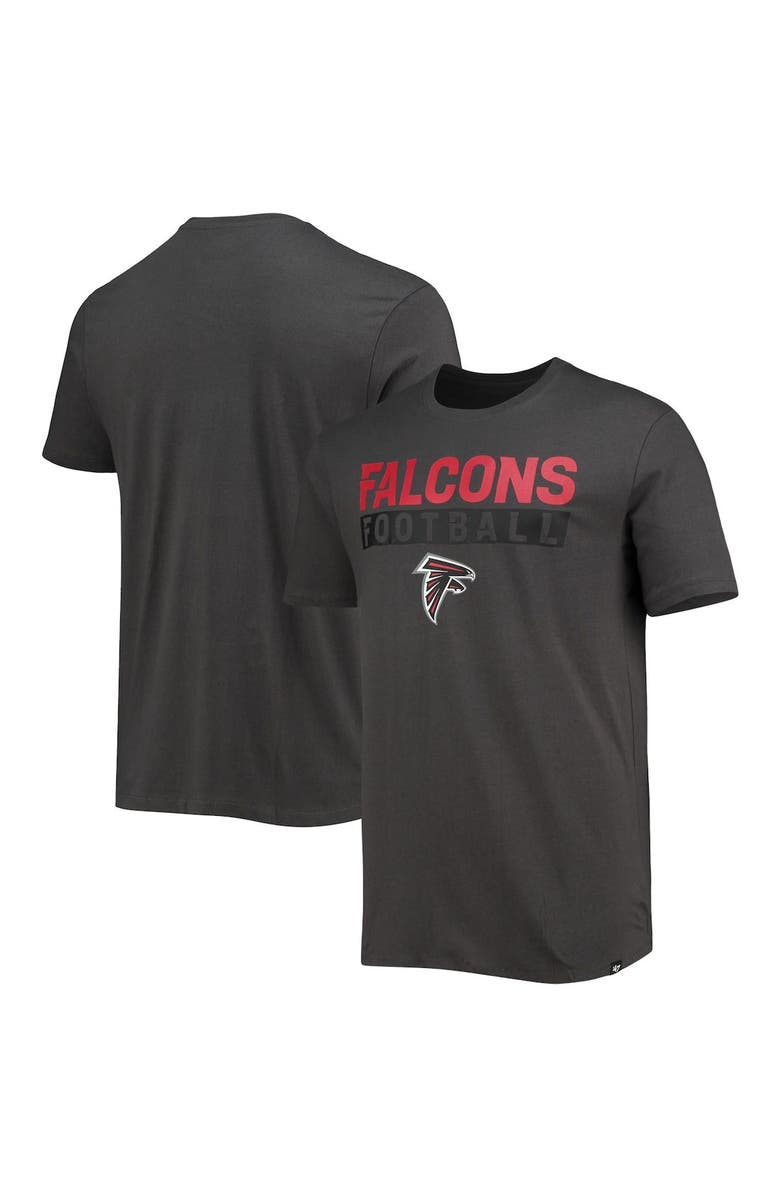 '47 Men's '47 Charcoal Atlanta Falcons Dark Ops Super Rival T-Shirt, Main, color, Charcoal
