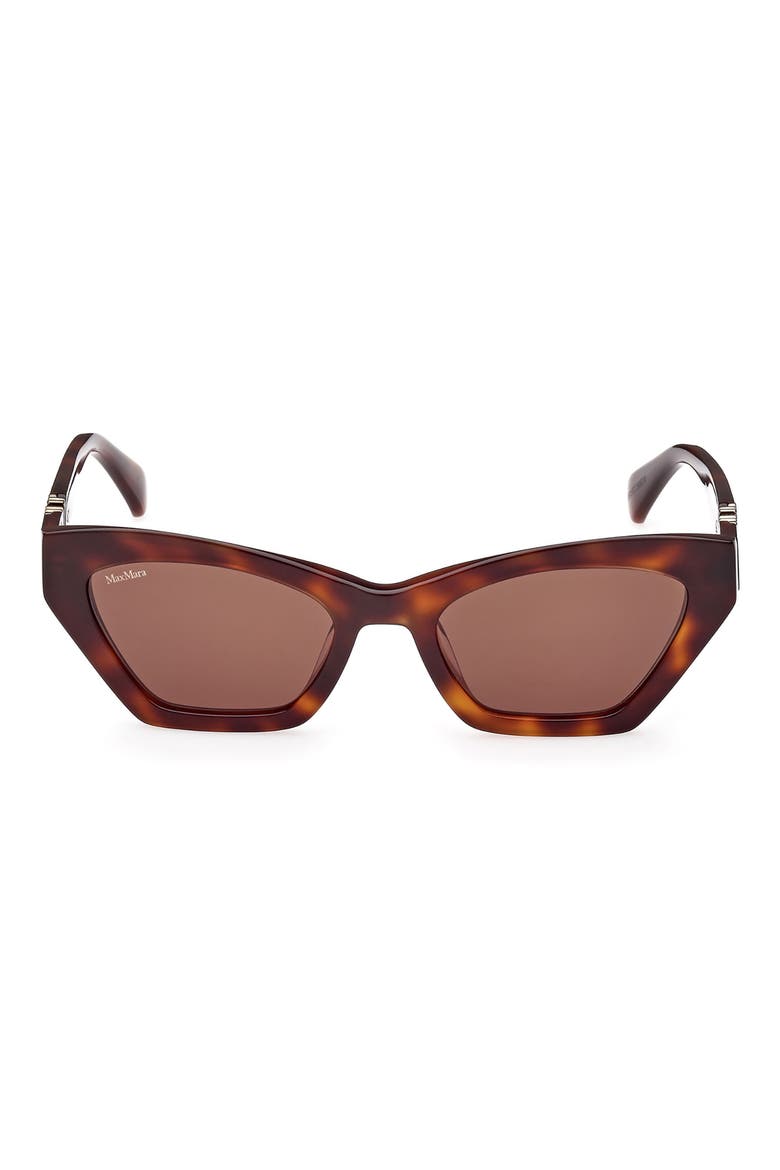52mm Cat Eye Sunglasses, Main, color, DARK HAVANA / BROWN