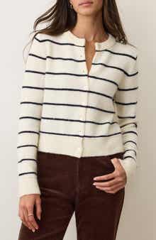 Sausalito Stripe Wool Blend Cardigan