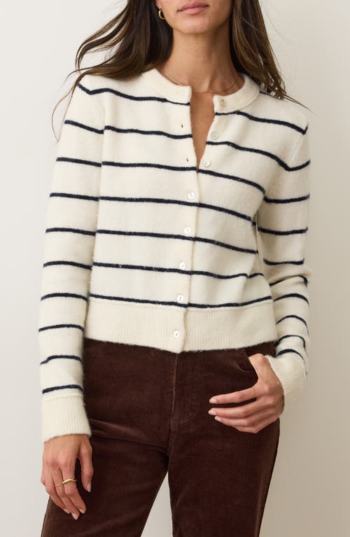 Marine Layer Sausalito Stripe Wool Blend Cardigan In Multi