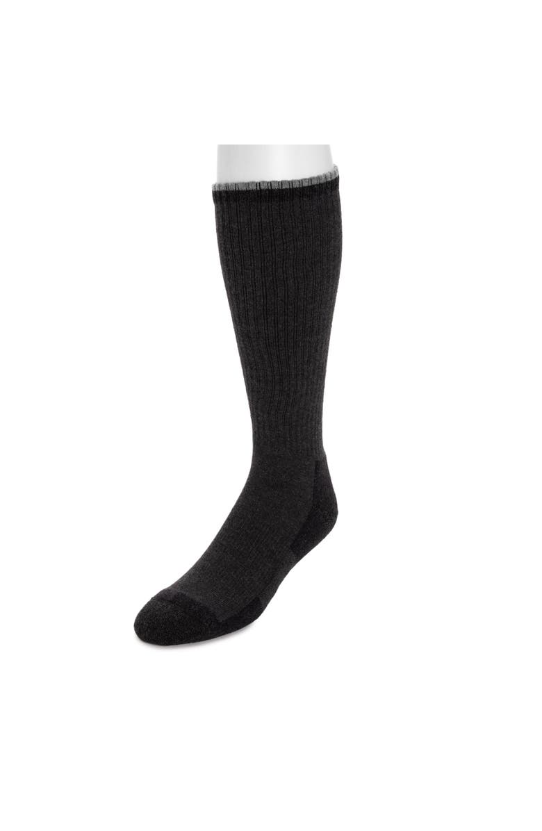 Ruff N Tuff Men's Work Wear Over the Calf Wool Blend Sock, 1 Pair Pack, Alternate, color, Black Heather
