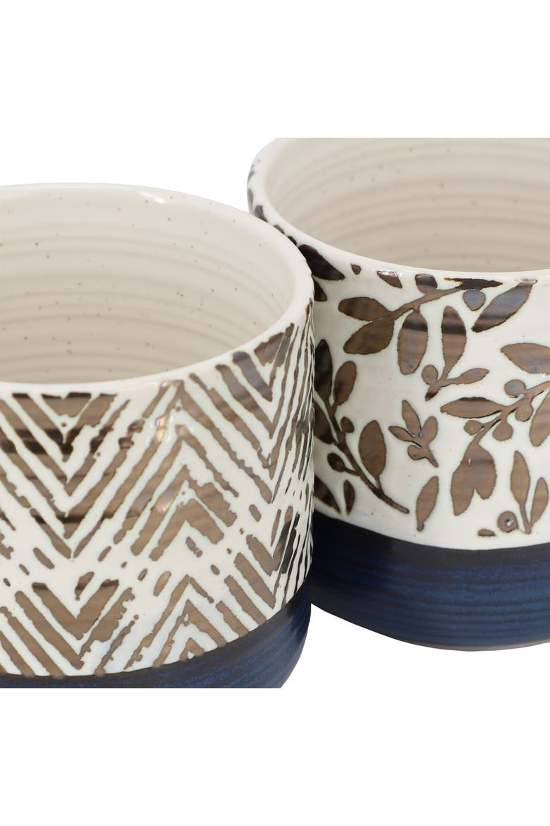 4 Piece 17 Ounce Stoneware Mug Set, Alternate, color, White