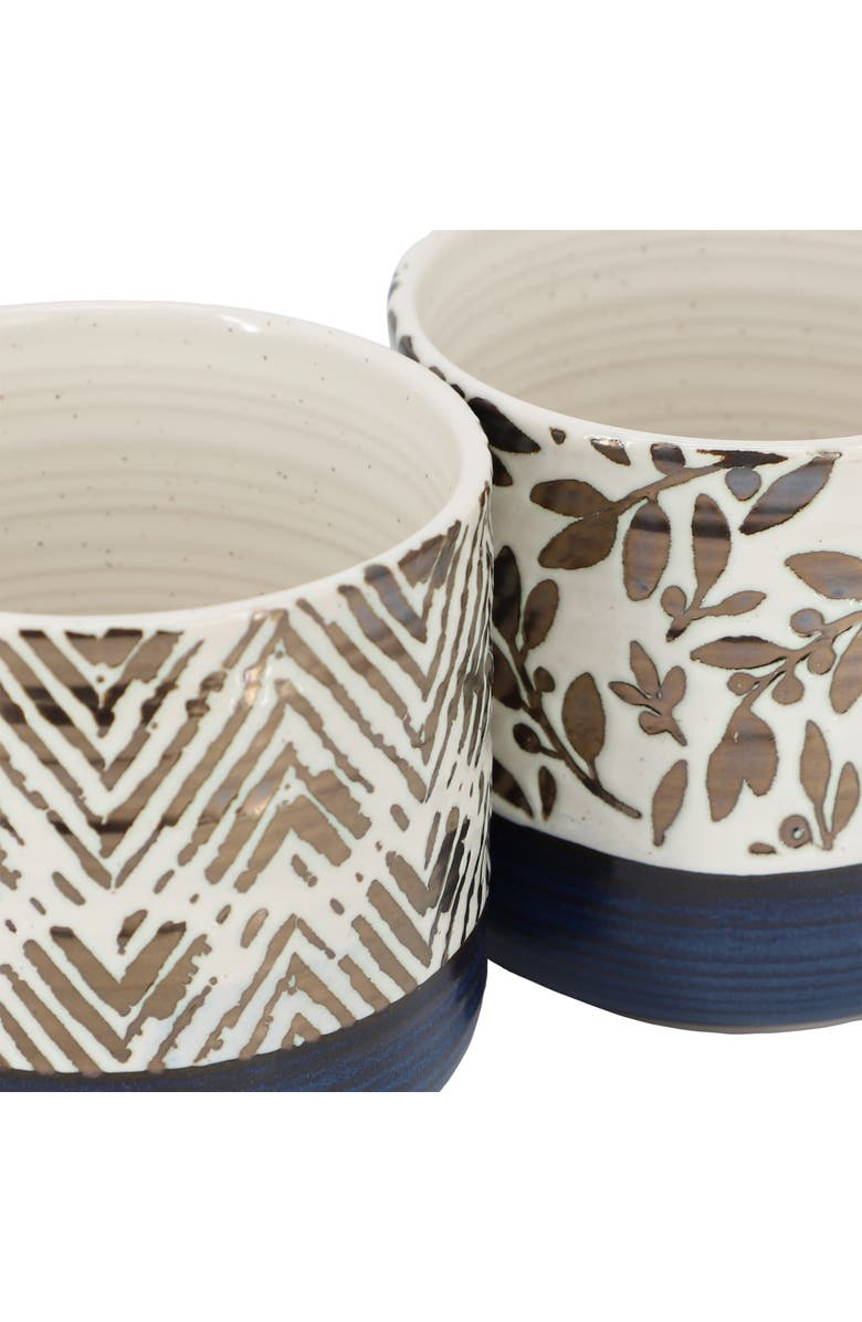 Gibson Home Spruce Garden Assorted 4 Piece 17 Ounce Stoneware Mug Set, Alternate, color, White