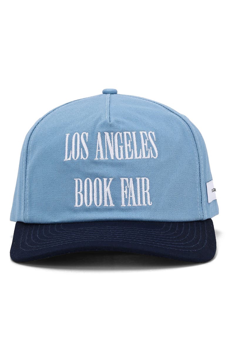 STUDENTS Los Angeles Book Fair Cotton Snapback Baseball Cap, Main, color, Chambray