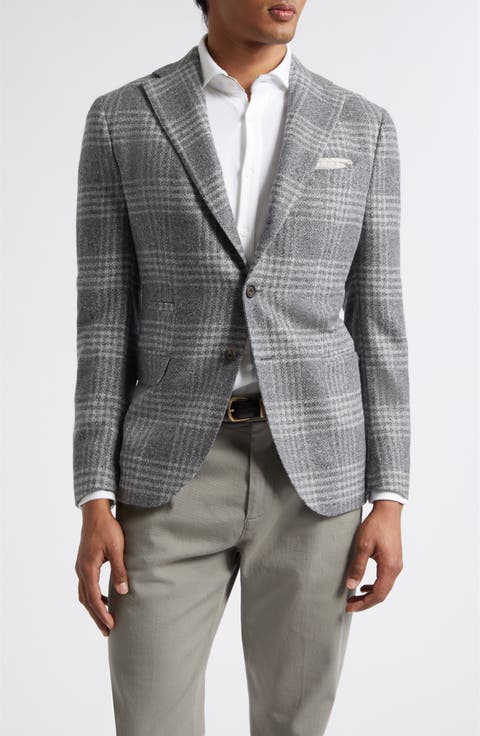 Plaid Cashmere & Silk Sport Coat
