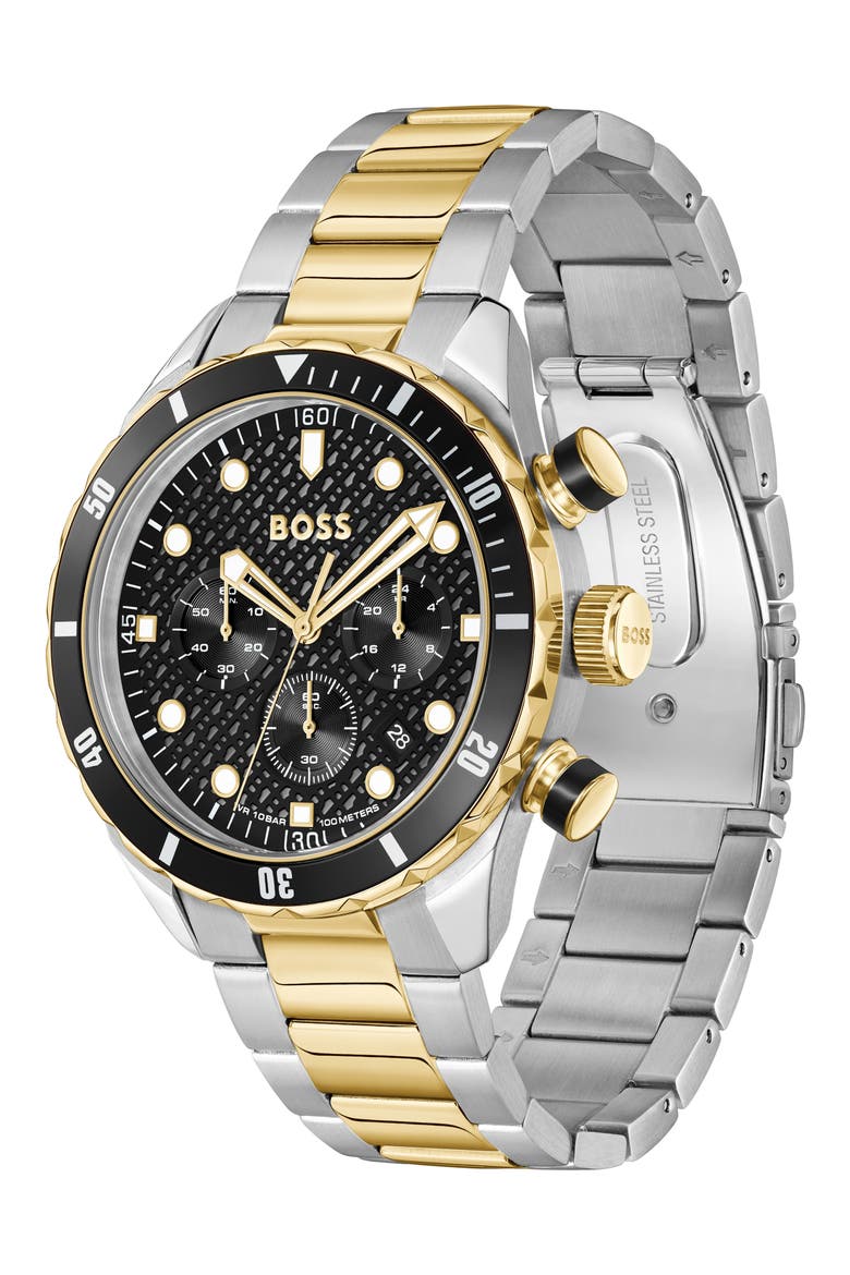 Chronomatix Chronograph Bracelet Watch, 44mm, Alternate, color, DARK GREY