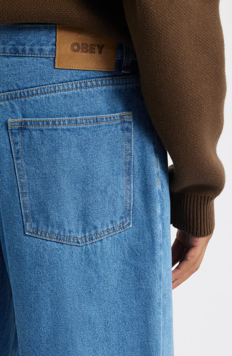 Obey Classic Baggy Jeans, Alternate, color, Medium Stonewash Light Indigo