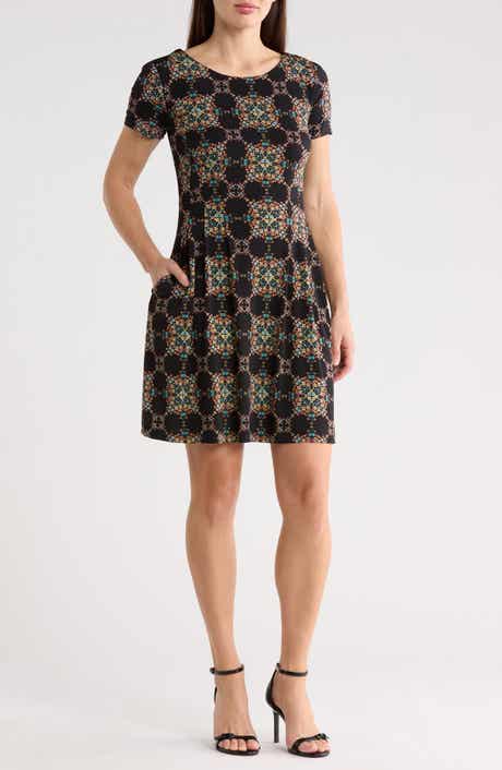Connected Apparel Print T-Shirt Dress