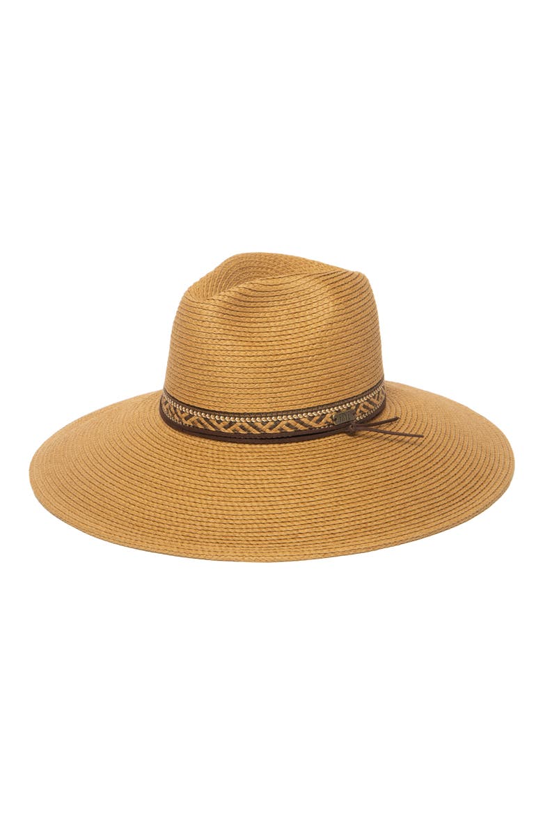 Paper Braided Straw Fedora, Main, color, TOAST
