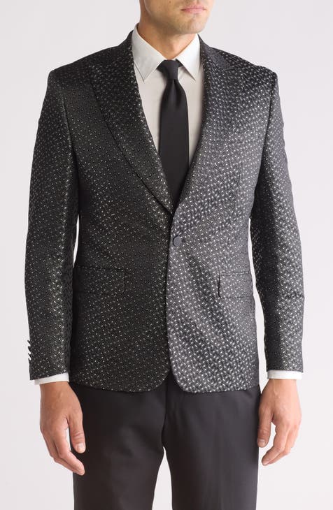 Paisley Brocade Peak Lapel Blazer