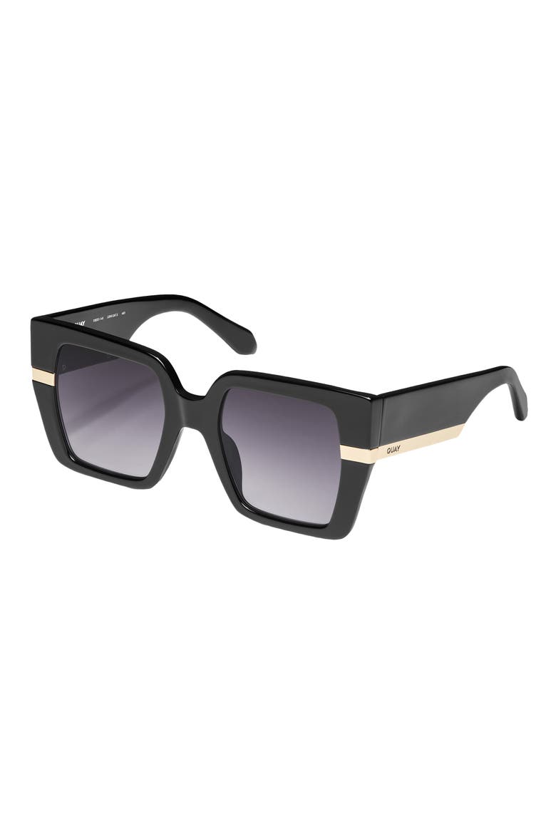 Notorious 53mm Square Sunglasses, Alternate, color, BLACK / SMOKE