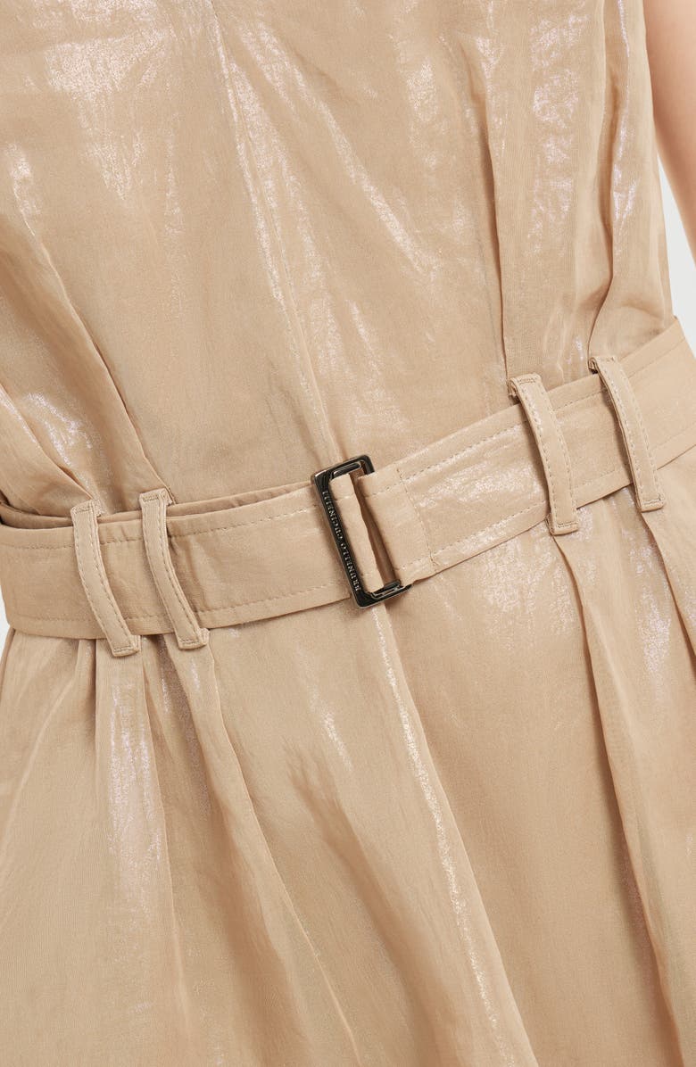 Brunello Cucinelli Lamé cotton gauze mini dress, Alternate, color,