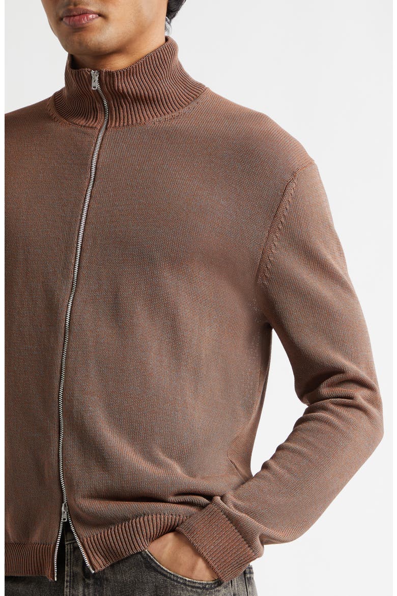 Float Funnel Cotton Blend Cardigan, Alternate, color, CANGIANTE COPPER TECH COTTON