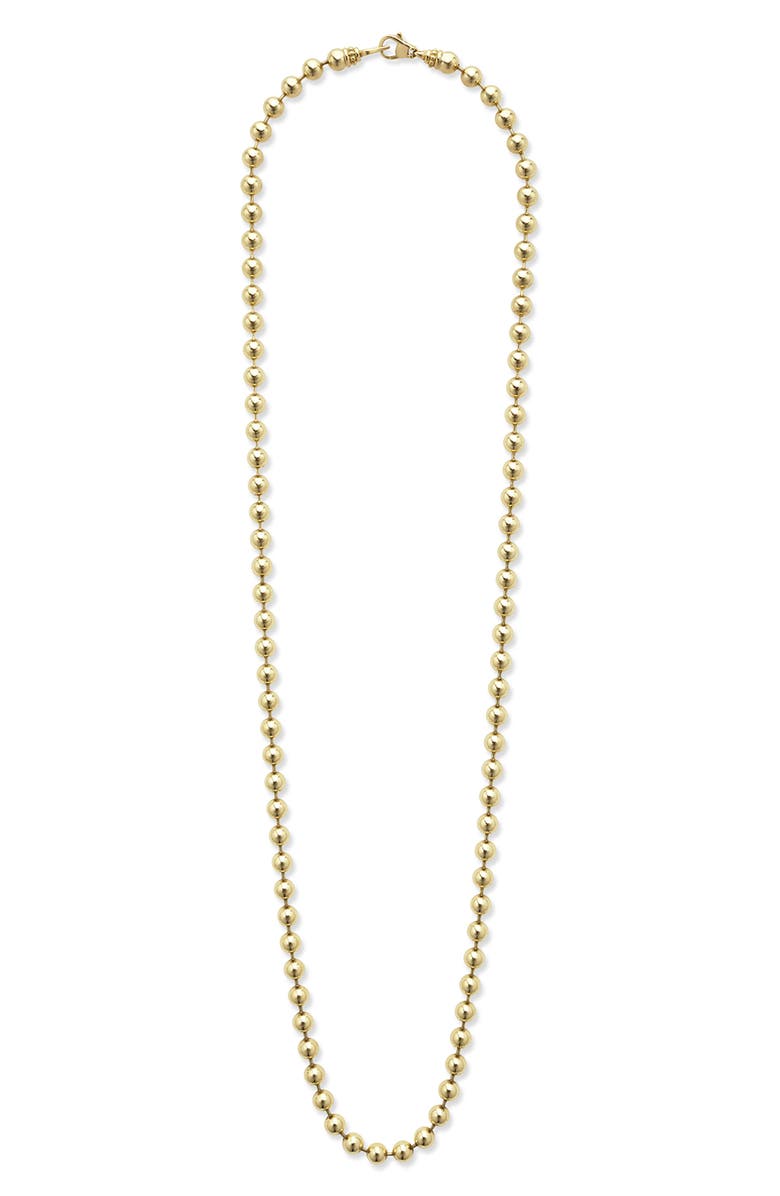 LAGOS Men's 18K Gold Anthem 5mm Ball Chain Necklace, Alternate, color, Gold