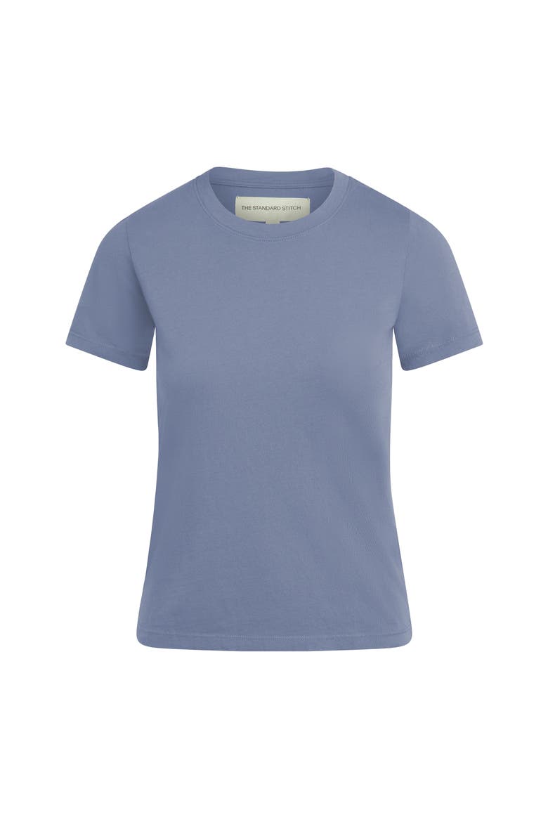 The Organic Cotton Crew Tee, Alternate, color, Steel Blue