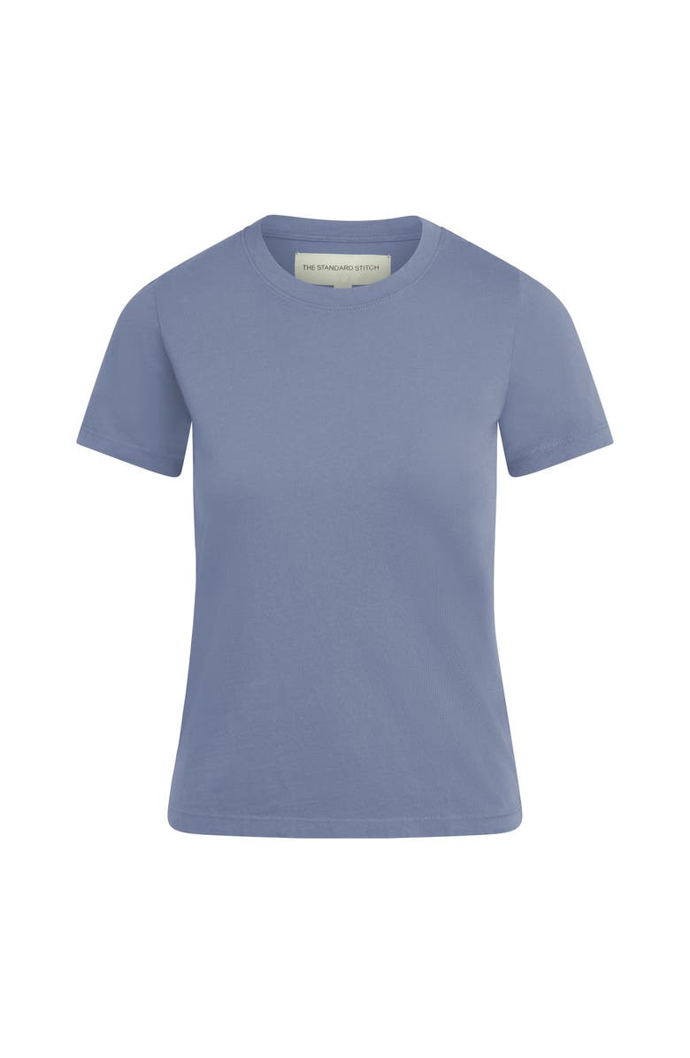 The Standard Stitch The Organic Cotton Crew Tee, Alternate, color, Steel Blue