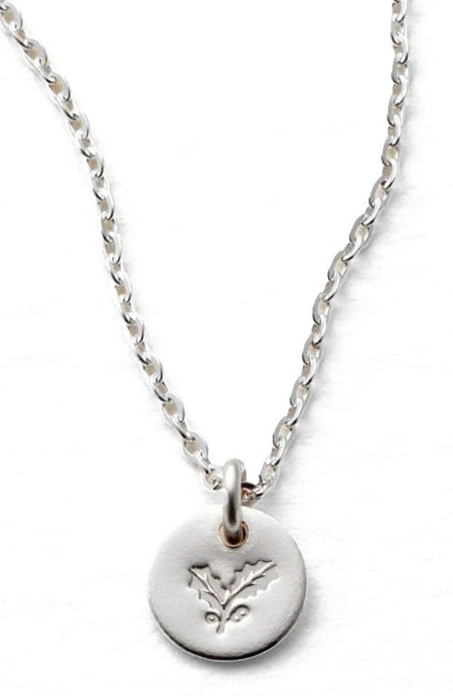 Made By Mary December Birth Flower Necklace In Silver