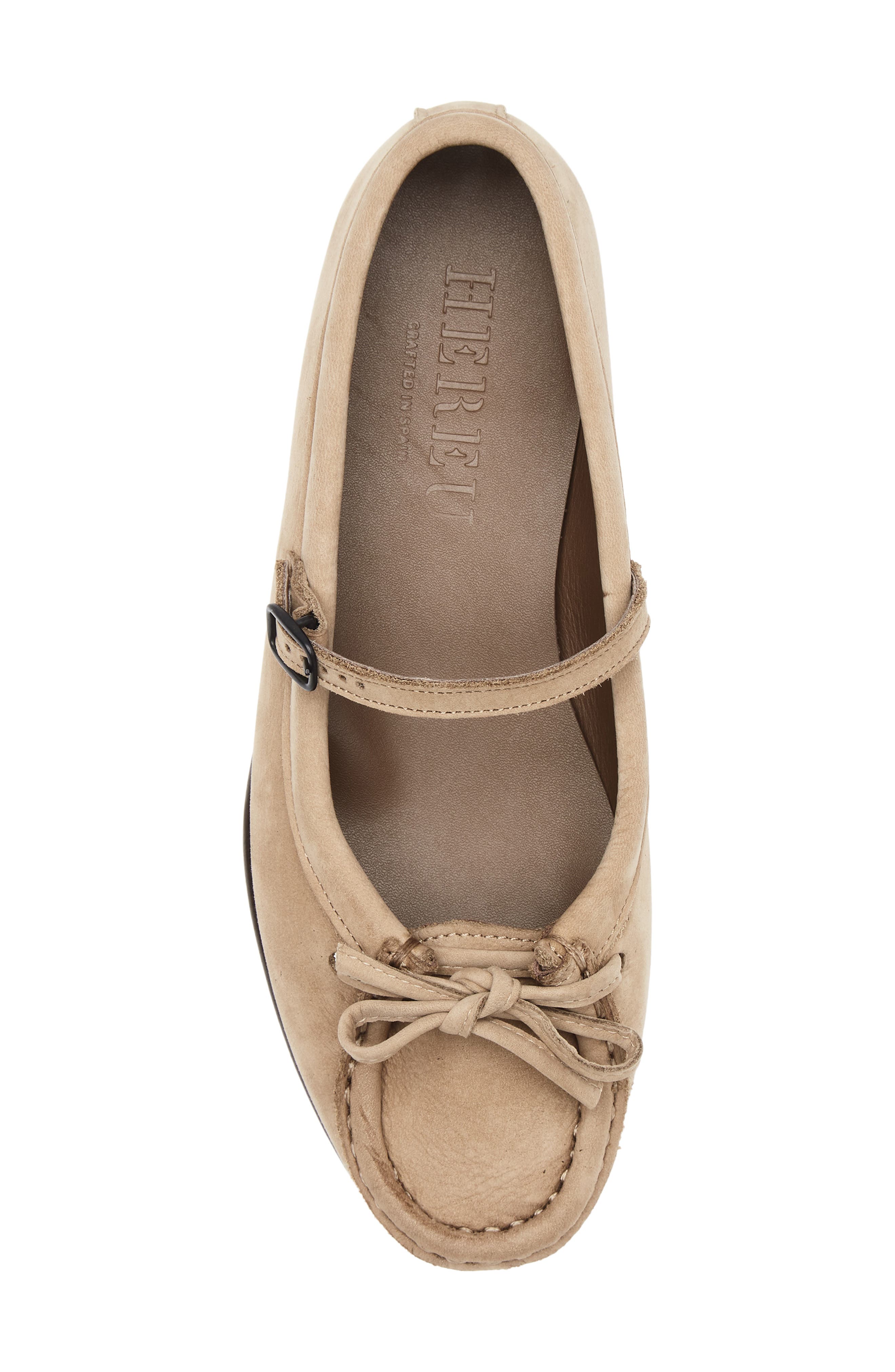 HEREU Roses Mary Jane Flat, Alternate, color, Caramel