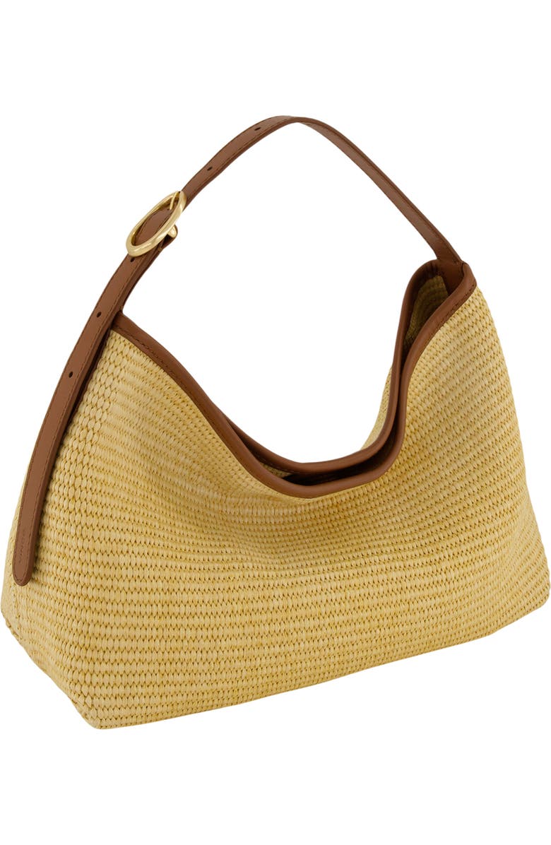 Vince Small Vivian Raffia Hobo Bag, Alternate, color, Natural