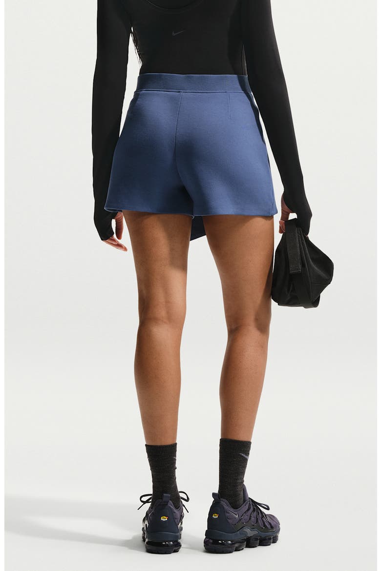 Cotton Blend Tech Fleece Skort, Alternate, color, MYSTIC NAVY/ BLACK