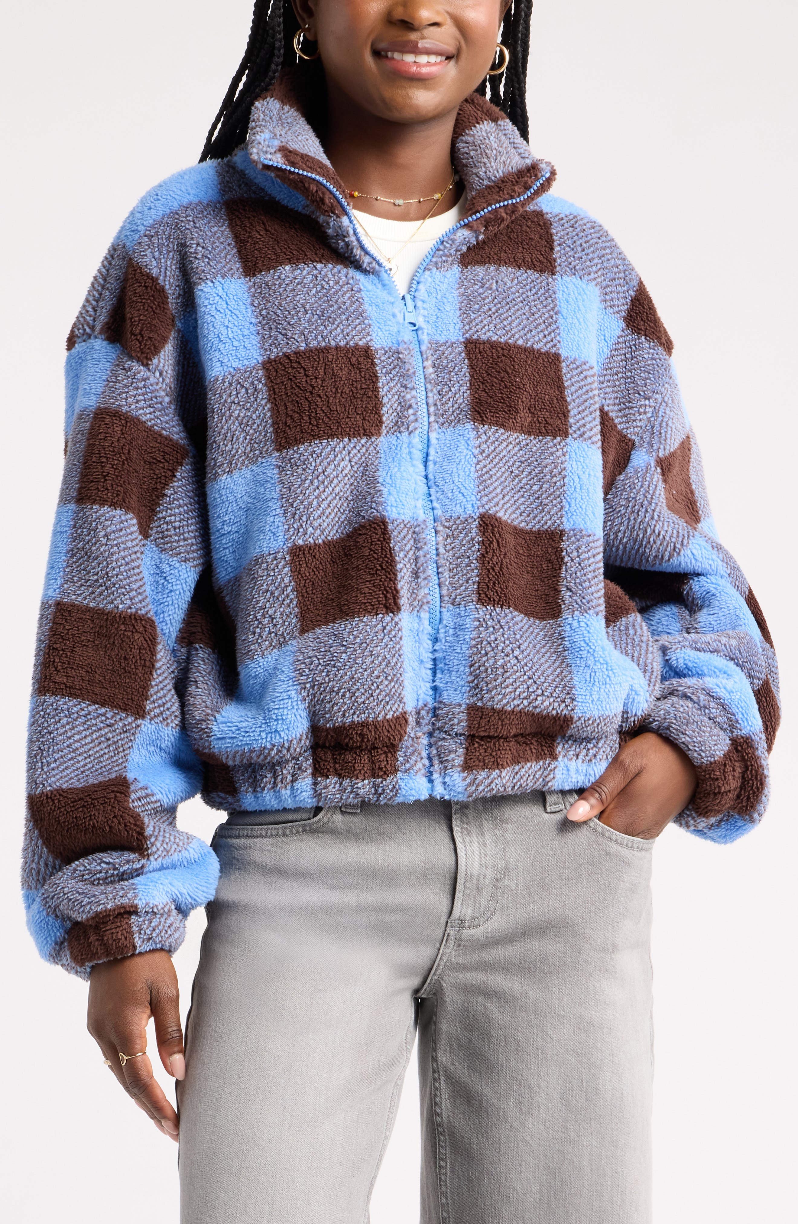 BROWN- BLUE JOY CHECK