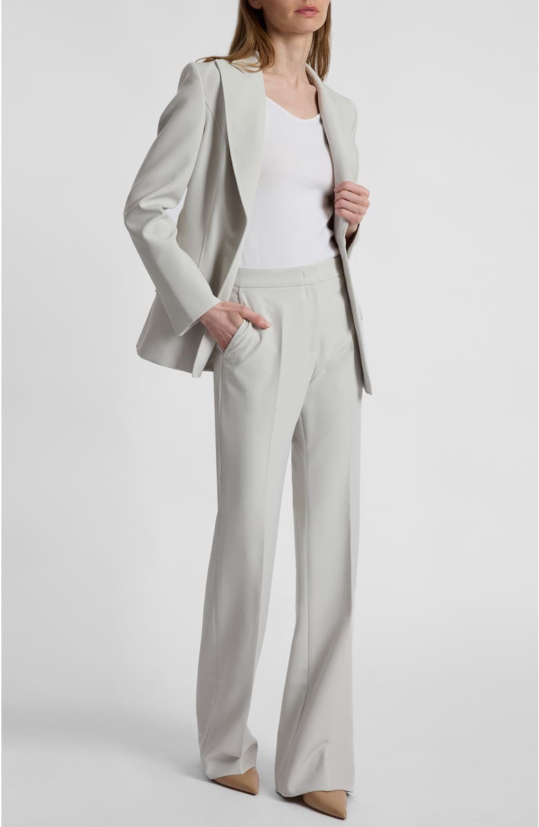 Santorelli Bethany Flared Pant in Soft Stretch Crepe, Alternate, color, Ash