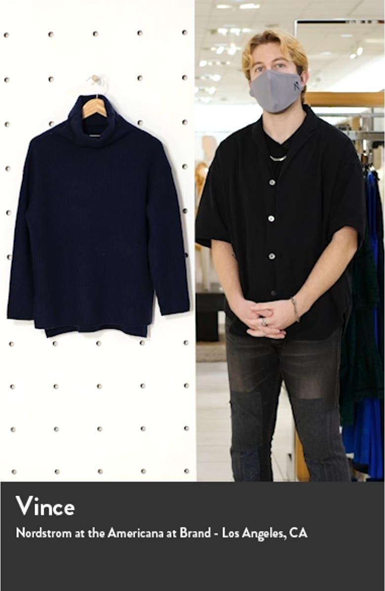 Funnel Neck Cashmere Tunic Sweater, sales video thumbnail