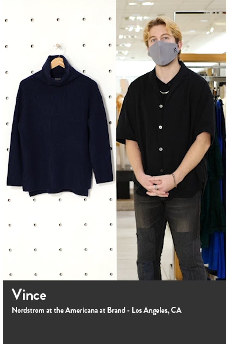 Funnel Neck Cashmere Tunic Sweater video